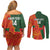 Custom Bangladesh And Zimbabwe Cricket Couples Matching Off Shoulder Short Dress and Long Sleeve Button Shirt 2025 Tigers Chevrons Together - Wonder Print Shop