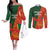 Custom Bangladesh And Zimbabwe Cricket Couples Matching Off The Shoulder Long Sleeve Dress and Long Sleeve Button Shirt 2025 Tigers Chevrons Together