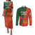 Custom Bangladesh And Zimbabwe Cricket Couples Matching Puletasi and Long Sleeve Button Shirt 2025 Tigers Chevrons Together - Wonder Print Shop