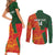 Custom Bangladesh And Zimbabwe Cricket Couples Matching Short Sleeve Bodycon Dress and Long Sleeve Button Shirt 2025 Tigers Chevrons Together - Wonder Print Shop