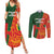 Custom Bangladesh And Zimbabwe Cricket Couples Matching Summer Maxi Dress and Long Sleeve Button Shirt 2025 Tigers Chevrons Together - Wonder Print Shop