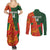 Custom Bangladesh And Zimbabwe Cricket Couples Matching Summer Maxi Dress and Long Sleeve Button Shirt 2025 Tigers Chevrons Together - Wonder Print Shop