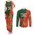 Custom Bangladesh And Zimbabwe Cricket Couples Matching Tank Maxi Dress and Long Sleeve Button Shirt 2025 Tigers Chevrons Together - Wonder Print Shop