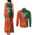 Custom Bangladesh And Zimbabwe Cricket Couples Matching Tank Maxi Dress and Long Sleeve Button Shirt 2025 Tigers Chevrons Together - Wonder Print Shop