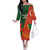 Custom Bangladesh And Zimbabwe Cricket Family Matching Off The Shoulder Long Sleeve Dress and Hawaiian Shirt 2025 Tigers Chevrons Together - Wonder Print Shop