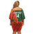 Custom Bangladesh And Zimbabwe Cricket Family Matching Off Shoulder Short Dress and Hawaiian Shirt 2025 Tigers Chevrons Together - Wonder Print Shop