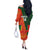 Custom Bangladesh And Zimbabwe Cricket Off The Shoulder Long Sleeve Dress 2025 Tigers Chevrons Together - Wonder Print Shop