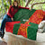 Custom Bangladesh And Zimbabwe Cricket Quilt 2025 Tigers Chevrons Together