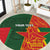 Custom Bangladesh And Zimbabwe Cricket Round Carpet 2025 Tigers Chevrons Together