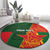 Custom Bangladesh And Zimbabwe Cricket Round Carpet 2025 Tigers Chevrons Together