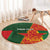 Custom Bangladesh And Zimbabwe Cricket Round Carpet 2025 Tigers Chevrons Together