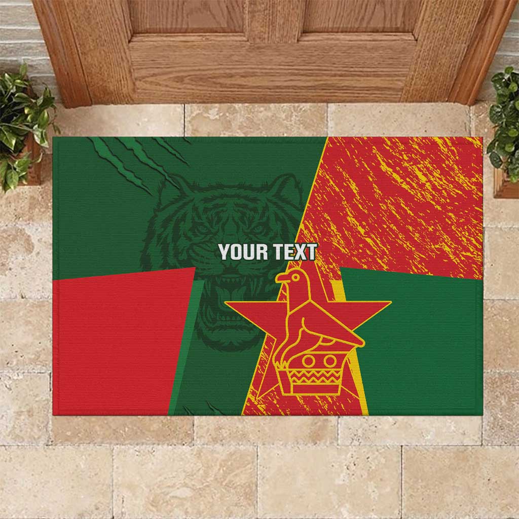 Custom Bangladesh And Zimbabwe Cricket Rubber Doormat 2025 Tigers Chevrons Together