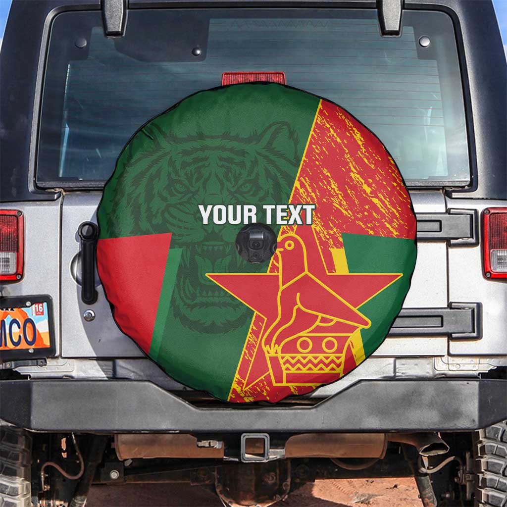 Custom Bangladesh And Zimbabwe Cricket Spare Tire Cover 2025 Tigers Chevrons Together