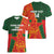 Custom Bangladesh And Zimbabwe Cricket Women V-Neck T-Shirt 2025 Tigers Chevrons Together