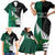 Custom New Zealand And Pakistan Cricket Family Matching Short Sleeve Bodycon Dress and Hawaiian Shirt 2025 Black Cap Shaheens Together - Wonder Print Shop