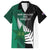 Custom New Zealand And Pakistan Cricket Family Matching Short Sleeve Bodycon Dress and Hawaiian Shirt 2025 Black Cap Shaheens Together - Wonder Print Shop