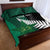 Custom New Zealand And Pakistan Cricket Quilt Bed Set 2025 Black Cap Shaheens Together