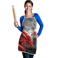 Wales Cardiff Capital Apron Welsh Red Dragon Castell Caerdydd - Wonder Print Shop