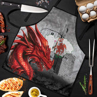 Wales Cardiff Capital Apron Welsh Red Dragon Castell Caerdydd - Wonder Print Shop