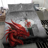 Wales Cardiff Capital Bedding Set Welsh Red Dragon Castell Caerdydd - Wonder Print Shop