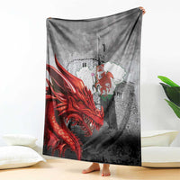 Wales Cardiff Capital Blanket Welsh Red Dragon Castell Caerdydd - Wonder Print Shop