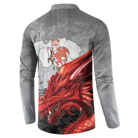 Wales Cardiff Capital Button Sweatshirt Welsh Red Dragon Castell Caerdydd - Wonder Print Shop