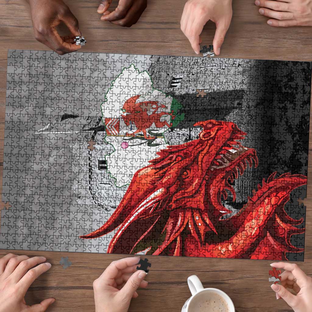 Wales Cardiff Capital Puzzle Welsh Red Dragon Castell Caerdydd - Wonder Print Shop