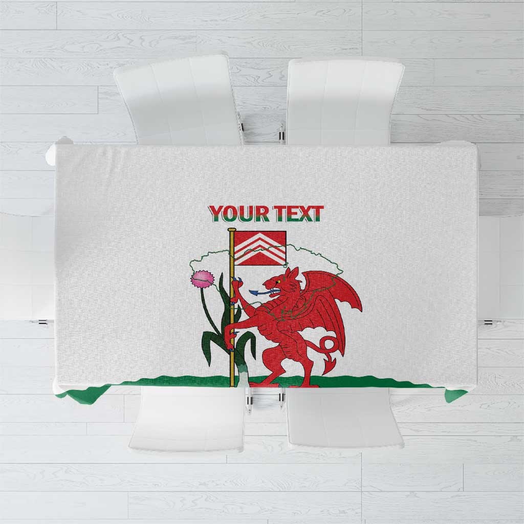 Personalised Wales Cardiff Capital Tablecloth Welsh Dragon Glamorgan Flag Style - Wonder Print Shop