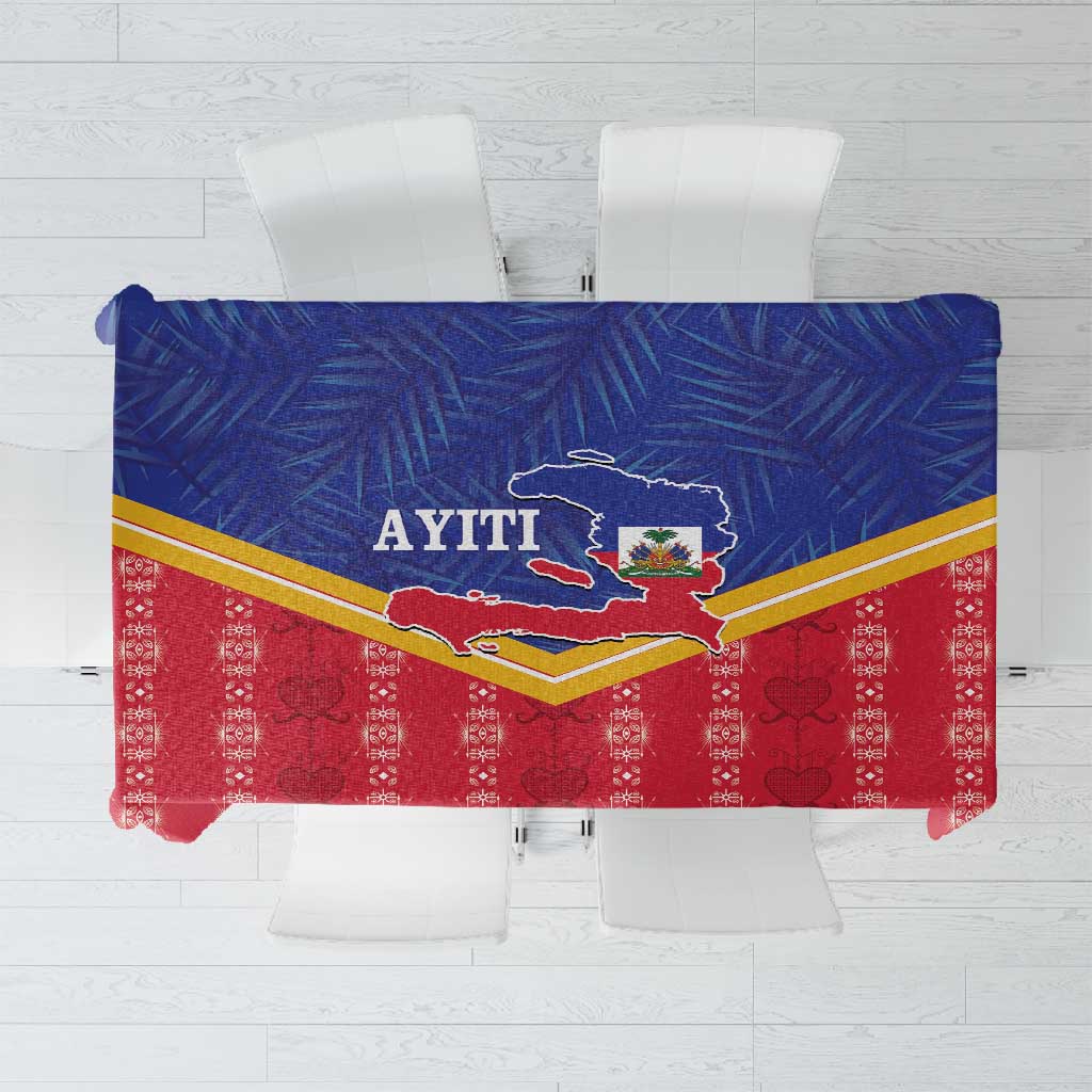 Afro-Haitians Tablecloth Proud Ayiti Veve Vodou Royal Palm Leaves - Wonder Print Shop