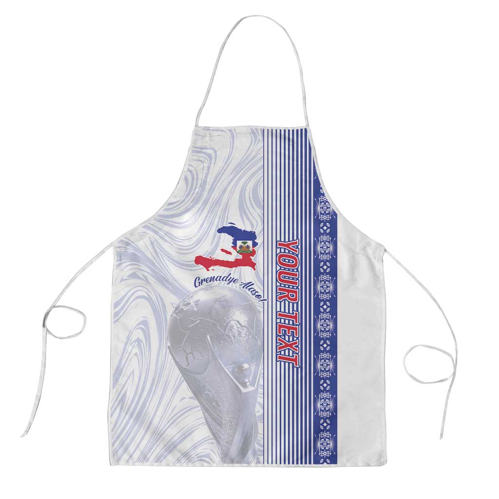 Custom Afro-Haiti Football Apron 2026 Grenadye Alaso White Version - Wonder Print Shop