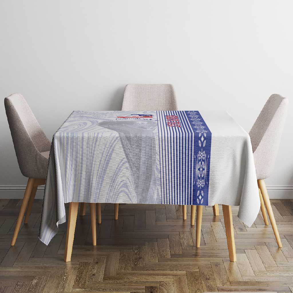 Custom Afro-Haiti Football Tablecloth 2026 Grenadye Alaso White Version - Wonder Print Shop