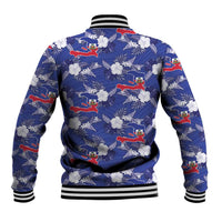 Afro-Haitians Baseball Jacket Ayiti Map and Rose Kayenn Tropical Style - Wonder Print Shop