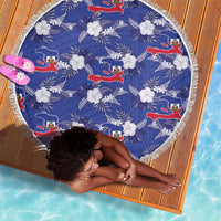 Afro-Haitians Beach Blanket Ayiti Map and Rose Kayenn Tropical Style - Wonder Print Shop