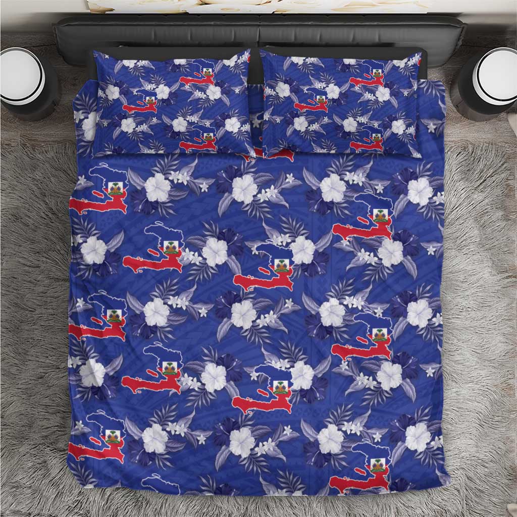 Afro-Haitians Bedding Set Ayiti Map and Rose Kayenn Tropical Style - Wonder Print Shop