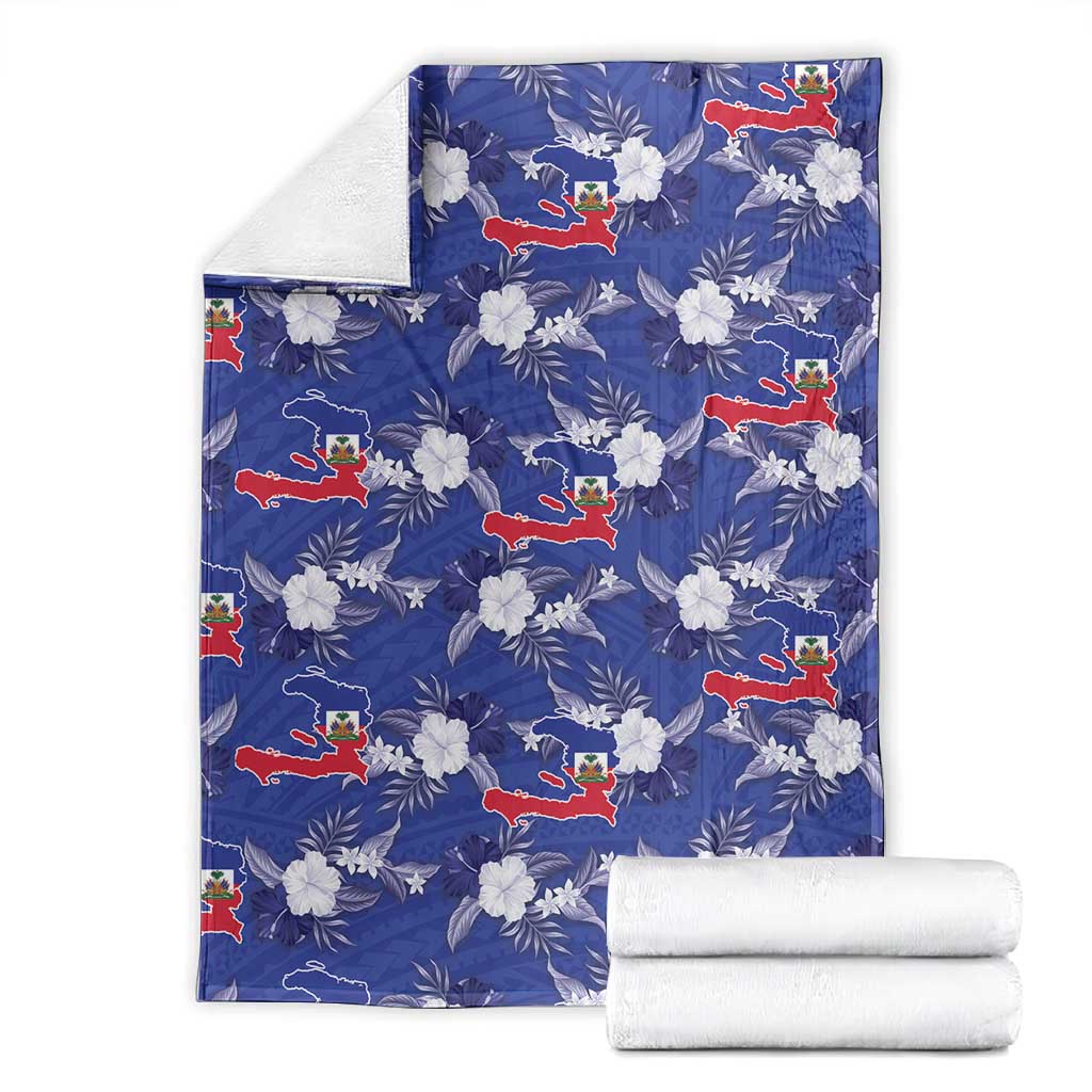 Afro-Haitians Blanket Ayiti Map and Rose Kayenn Tropical Style - Wonder Print Shop