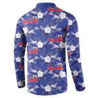 Afro-Haitians Button Sweatshirt Ayiti Map and Rose Kayenn Tropical Style