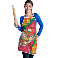 Grenada Independence Day Apron Tropical Dove Bougainvillea Madras Pattern