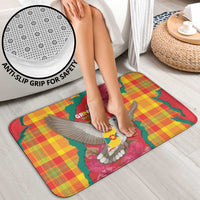 Grenada Independence Day Bathroom Set Tropical Dove Bougainvillea Madras Pattern