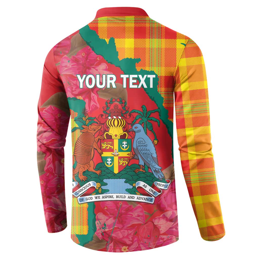 Grenada Independence Day Personalized Button Sweatshirt Tropical Dove Bougainvillea Madras Pattern