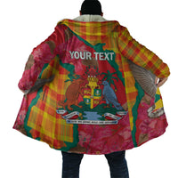 Grenada Independence Day Personalized Cloak Tropical Dove Bougainvillea Madras Pattern