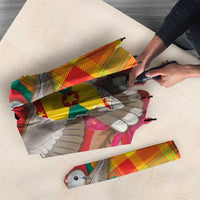 Grenada Independence Day Umbrella Tropical Dove Bougainvillea Madras Pattern