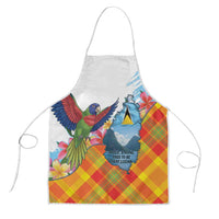 Saint Lucia Independence Day Apron Saint Lucian Map Pitons Madras Pattern