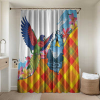 Saint Lucia Independence Day Bathroom Set Saint Lucian Map Pitons Madras Pattern