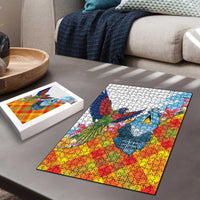 Saint Lucia Independence Day Puzzle Saint Lucian Map Pitons Madras Pattern