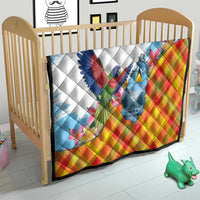 Saint Lucia Independence Day Quilt Saint Lucian Map Pitons Madras Pattern
