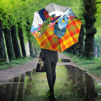 Saint Lucia Independence Day Umbrella Saint Lucian Map Pitons Madras Pattern