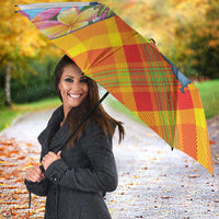 Saint Lucia Independence Day Umbrella Saint Lucian Map Pitons Madras Pattern