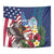 Personalised United States And Guam Tapestry USA Eagle With Guahan Seal Tropical Vibes