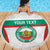 Custom Bulgaria Football Beach Blanket Bulgarian Pattern Sporty Style