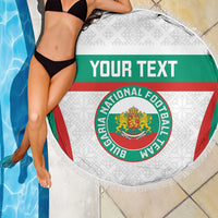 Custom Bulgaria Football Beach Blanket Bulgarian Pattern Sporty Style